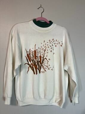 Vintage Morning Sun Sweatshirt Petite Medium Pullover Crew Neck Y2K 90's